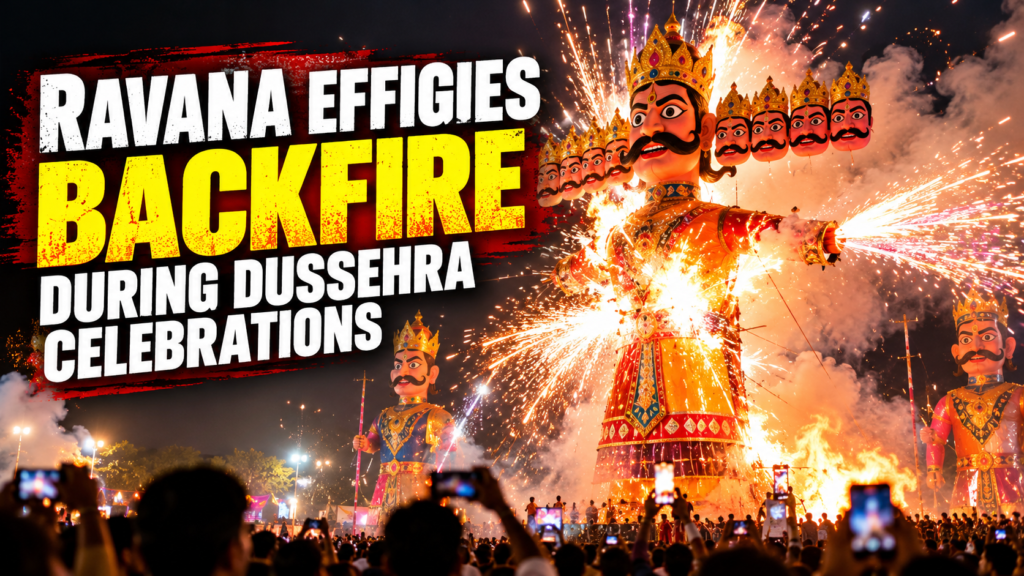 Ravana Effigies Backfire During Dussehra Celebrations, Raising Safety Concerns