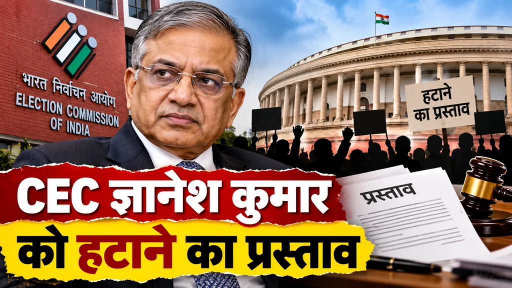 CEC ज्ञानेश कुमार को हटाने का प्रस्ताव: विपक्ष की मुहिम तेज, SIR पर विवाद के बीच सियासी हलचल