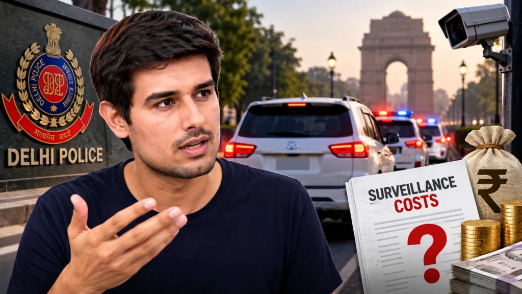 Dhruv Rathee Questions Delhi Police Over Surveillance Costs After Tail-Chasing Incident