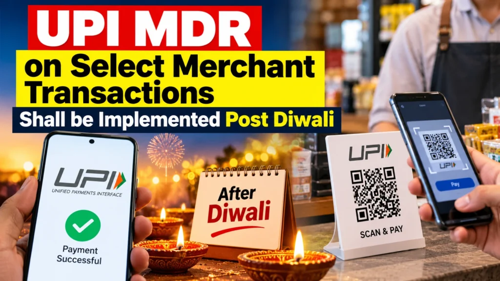 UPI MDR on Select Merchant Transactions to Be Implemented After Diwali